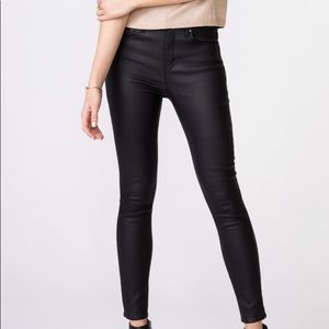 Faux leather pants